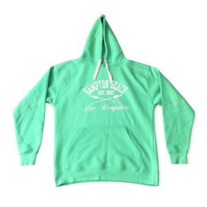 🔃Hampton Beach New Hampshire Green Hoodie Sweatshirt